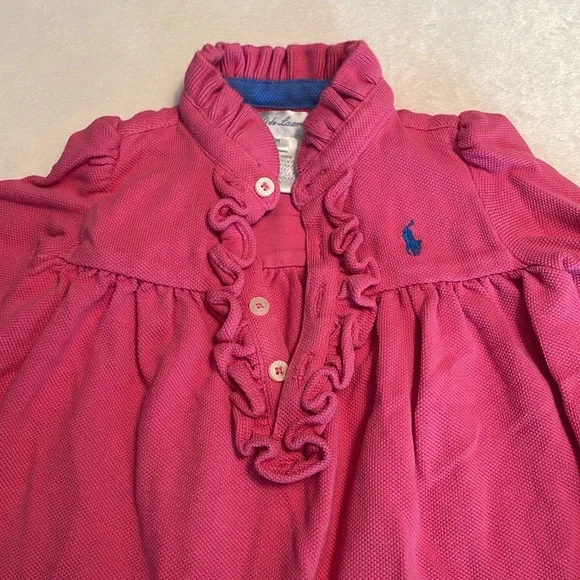 Ralph Lauren long sleeve shirt pink !! 3 months ! - Picture 2 of 6